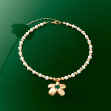 Load image into Gallery viewer, The Flower Pearl Bead Chain in Yellow Gold