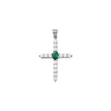 Load image into Gallery viewer, The Small Cross Pendant in White Gold
