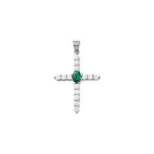 Load image into Gallery viewer, The Small Cross Pendant in White Gold