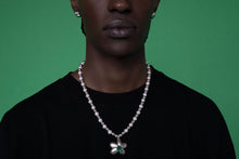 Load image into Gallery viewer, The Flower Pearl Bead Chain in White Gold