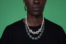 Load image into Gallery viewer, The Four Flower Pearl Necklace in White Gold