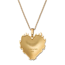 Load image into Gallery viewer, The Flame Heart Pendant Chain in Yellow Gold