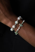 Load image into Gallery viewer, The Cross and Freshwater Pearl Bracelet in White Gold