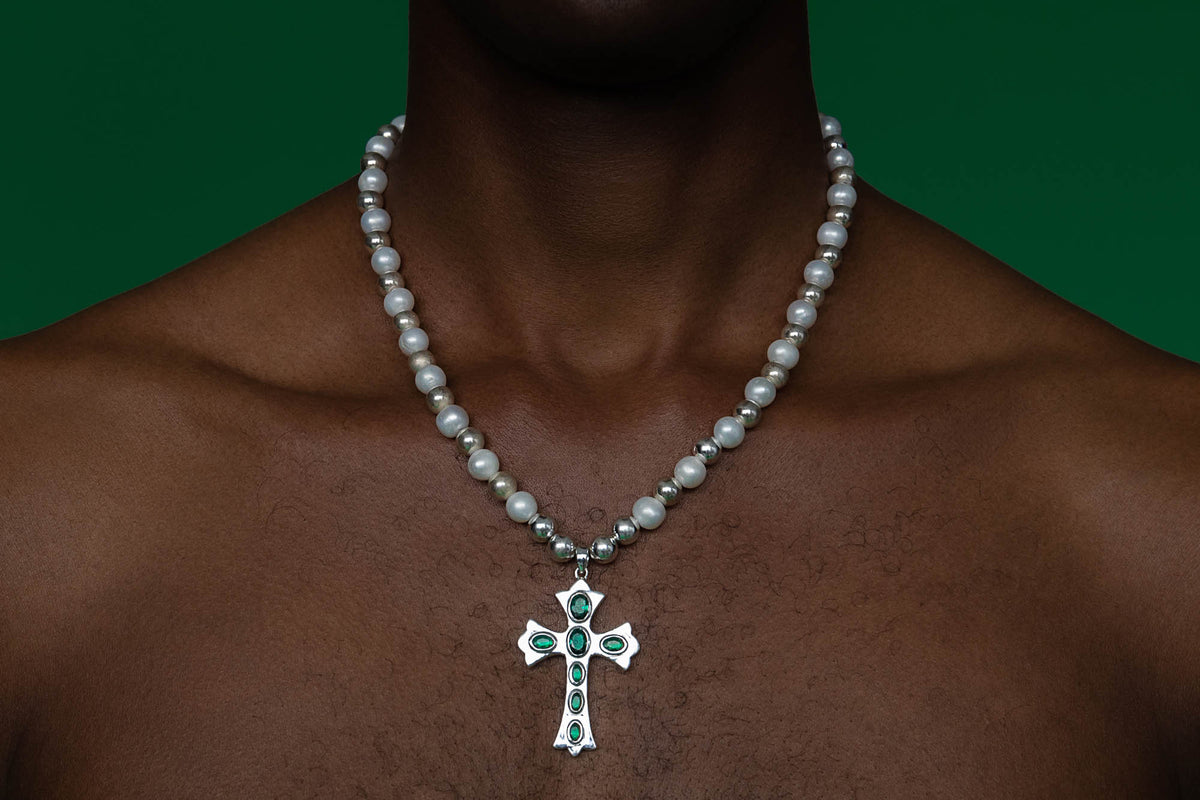 【関税込み】VEERT 'The Macro Flower Pearl Rosary' ネックレス VEERT The Macro Flower Pearl Rosary Necklace 18k White Gold