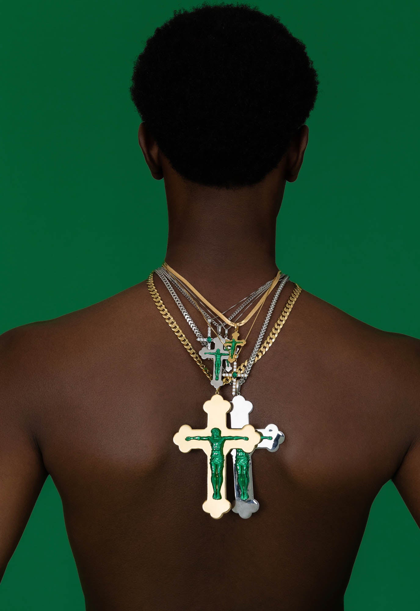 The XL Jesus Piece in Yellow Gold