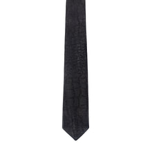 Load image into Gallery viewer, Black Croco Leather Tie