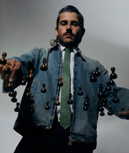 Load image into Gallery viewer, Green Croco Leather Tie