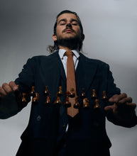 Load image into Gallery viewer, Tan Croco Leather Tie