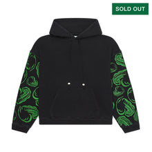 Load image into Gallery viewer, HEART EMBROIDERED HOODIE WITH FRESHWATER PEARLS ON STRING