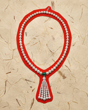 Load image into Gallery viewer, The Green Onyx Tassel Pearl Necklace