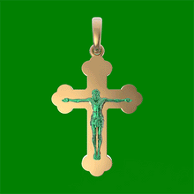 Load and play video in Gallery viewer, The XL Jesus Piece in Yellow Gold
