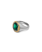Load image into Gallery viewer, The Green Heritage Dual Tone Signet Ring