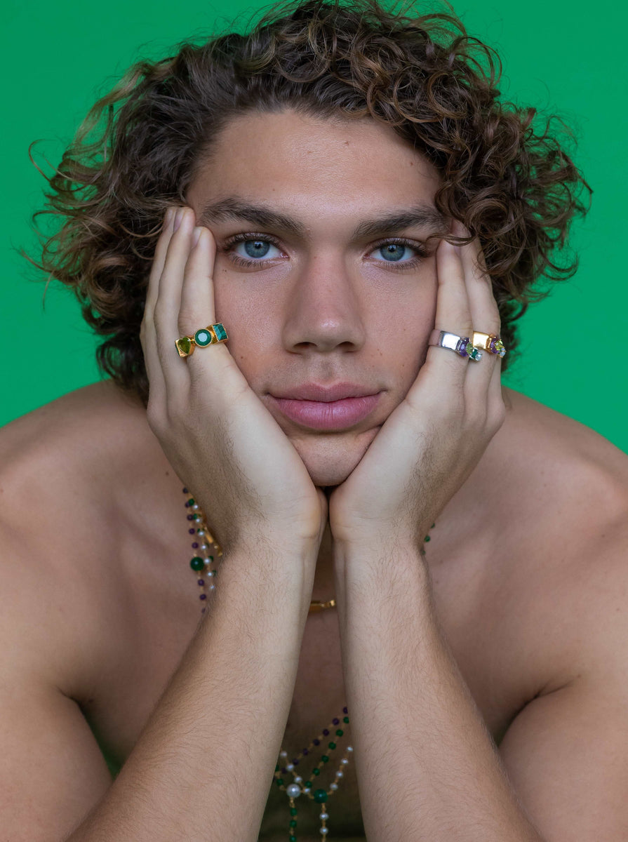 VEERT - The Green Onyx & Freshwater Pearl Necklace