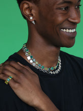 Load image into Gallery viewer, The Green Shape Necklace in White Gold