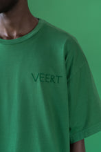 Load image into Gallery viewer, HANDWRITTEN EMBROIDERED T-SHIRT WASHED GREEN