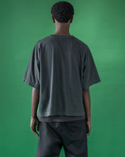 Load image into Gallery viewer, HANDWRITTEN EMBROIDERED T-SHIRT WASHED DARK GREY
