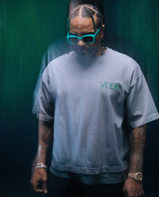 Load image into Gallery viewer, HANDWRITTEN EMBROIDERED T-SHIRT WASHED LIGHT GREY