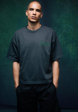 Load image into Gallery viewer, HANDWRITTEN EMBROIDERED T-SHIRT WASHED DARK GREY