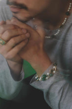 Load image into Gallery viewer, Green Onyx Freshwater Pearl Bracelet