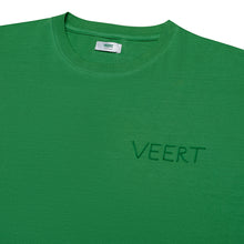Load image into Gallery viewer, HANDWRITTEN EMBROIDERED T-SHIRT WASHED GREEN