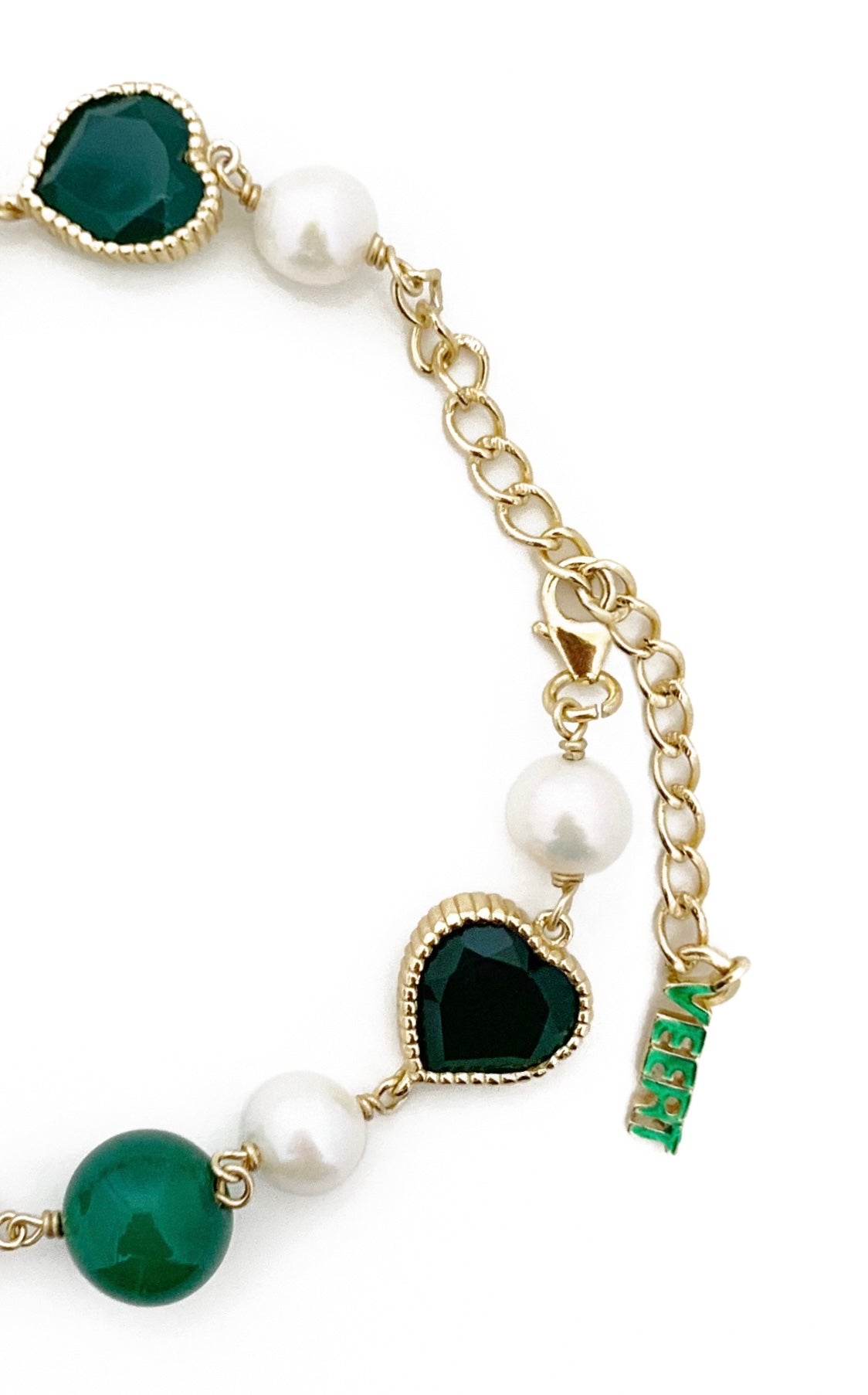 Green Onyx Freshwater Pearl Bracelet