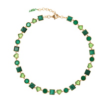 Load image into Gallery viewer, The Green Shape Necklace in Yellow Gold