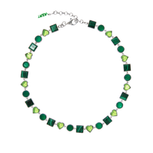 Load image into Gallery viewer, The Green Shape Necklace in White Gold