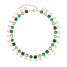 Load image into Gallery viewer, Green Pearl Shape Necklace in Yellow Gold
