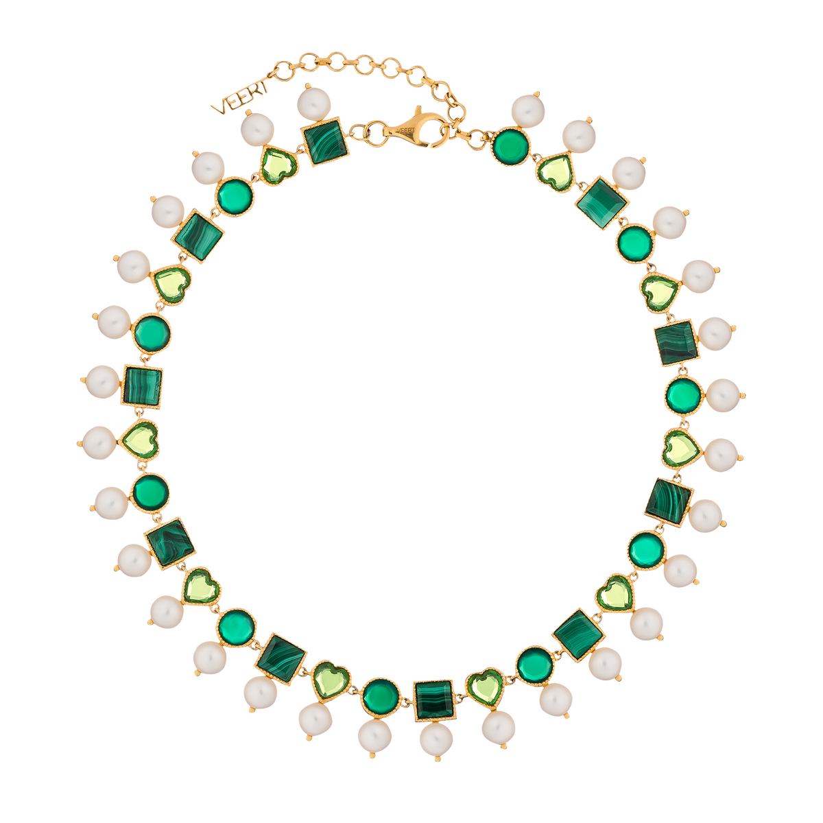 VEERT The Green Shape ネックレス VEERT - The Green Shape Necklace in White Gold
