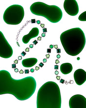 Load image into Gallery viewer, The Green Shape Necklace in White Gold