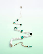 Load image into Gallery viewer, Green Onyx Freshwater Pearl Necklace