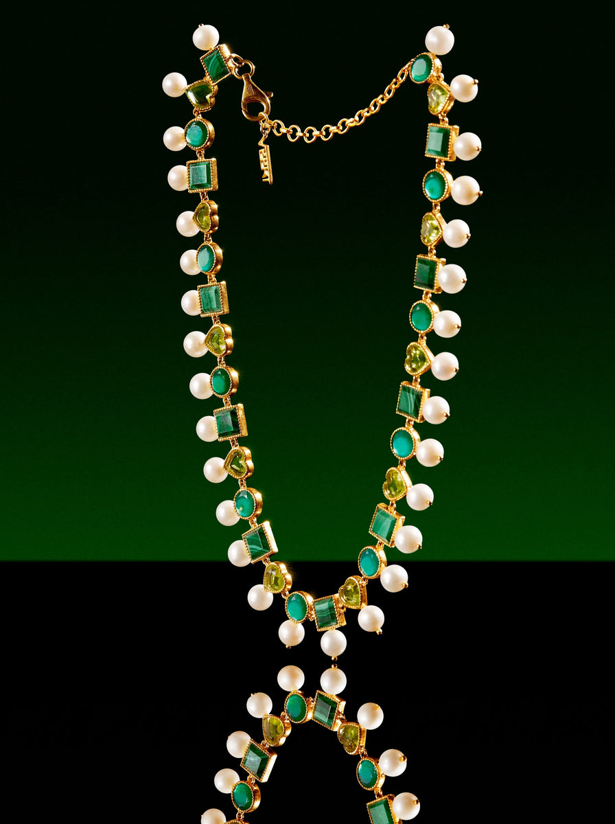 VEERT The Green Shape ネックレス VEERT - The Green Pearl Shape Necklace in White Gold