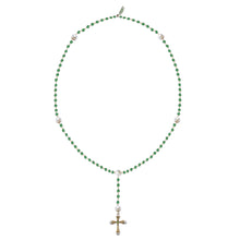 Load image into Gallery viewer, Green Onyx & Freshwater Pearl Necklace