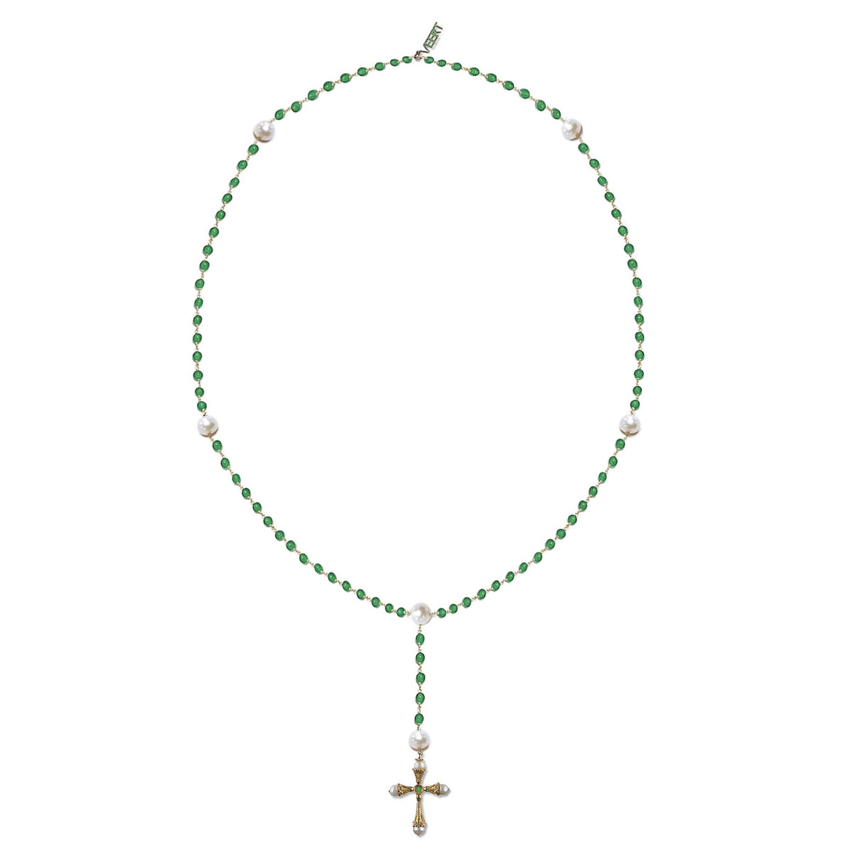 The Green Onyx & Freshwater Pearl Necklace