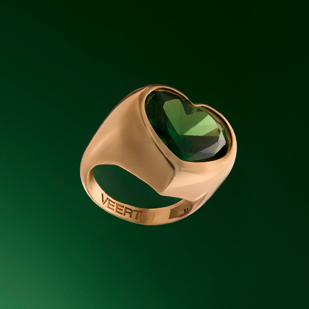 The Macro Heart Ring in Yellow Gold