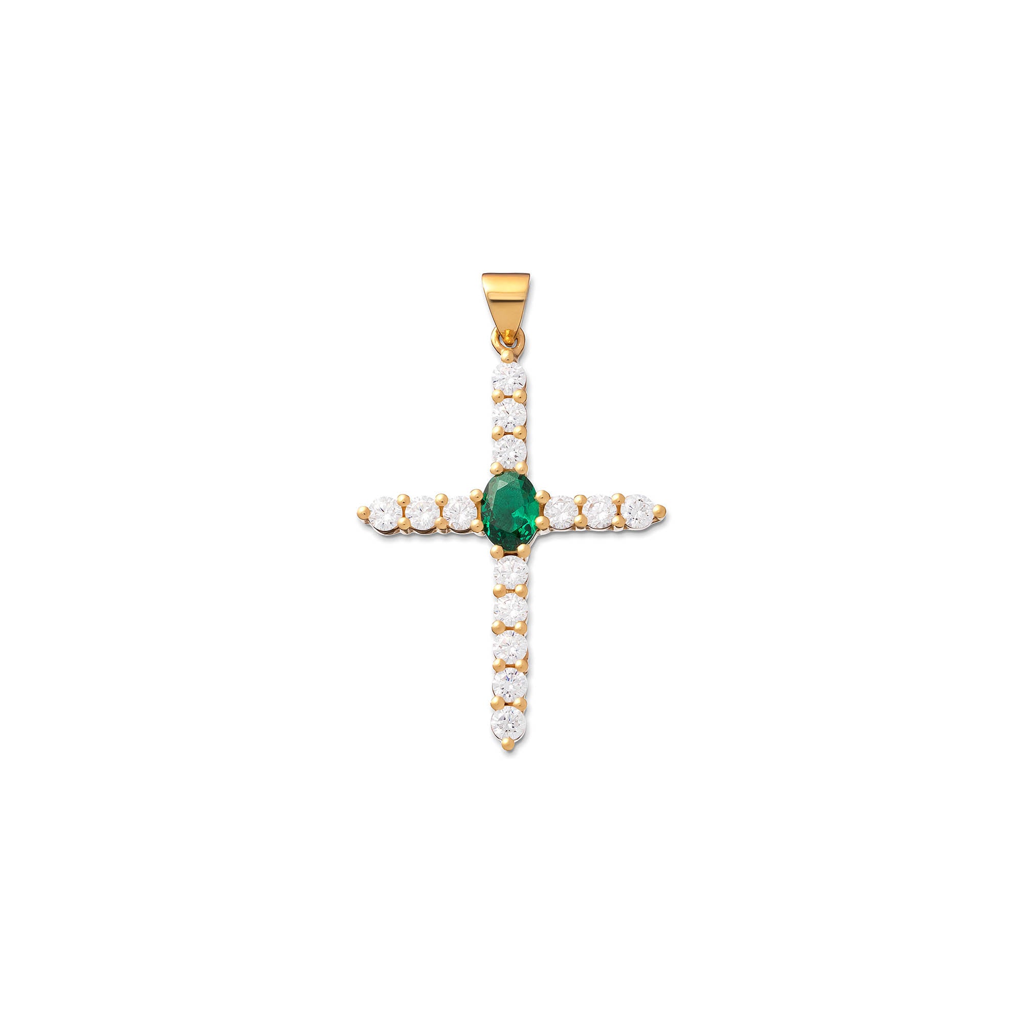 VEERT - Green Enamel 333 Pendant Chain