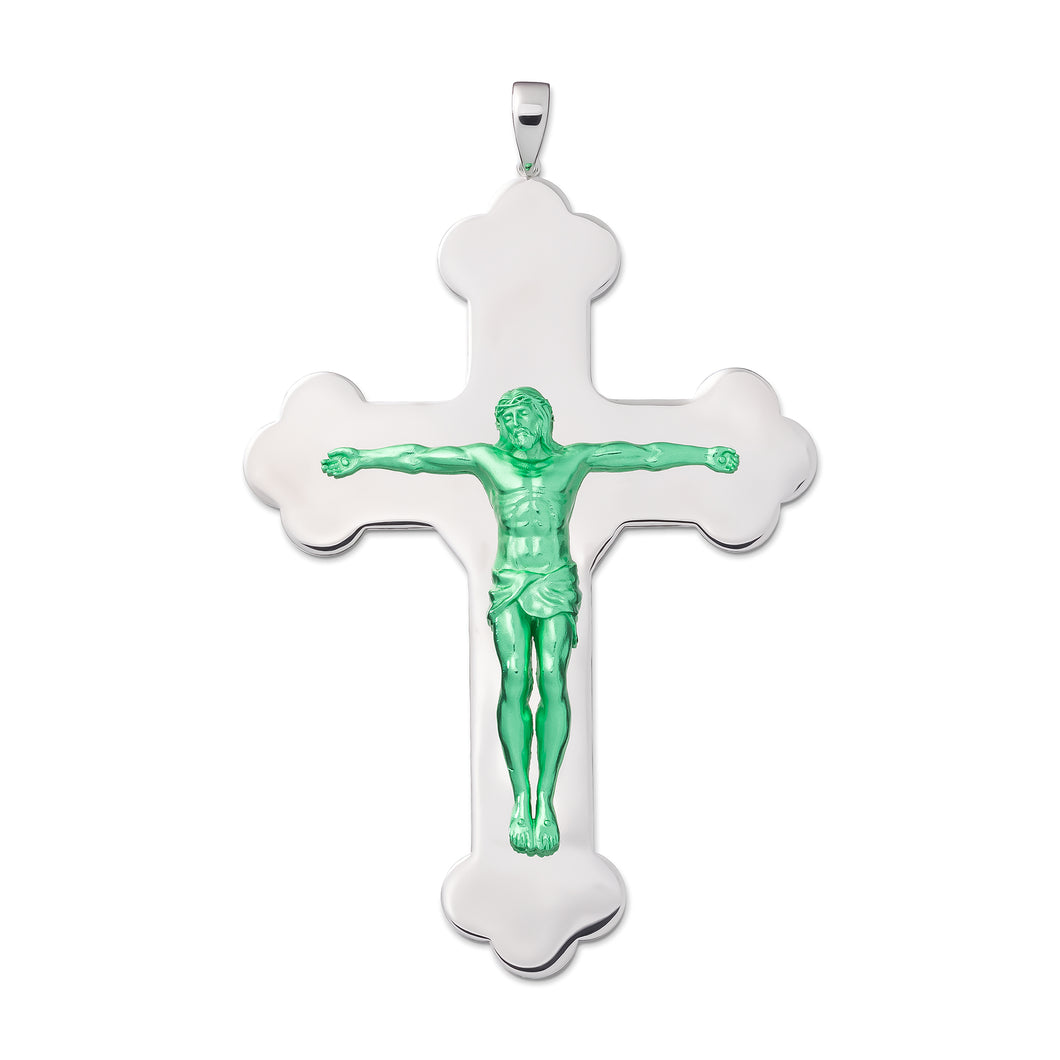 The XL Jesus Piece in White Gold