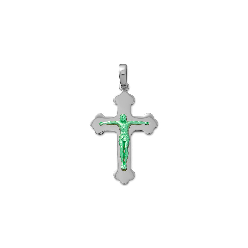 The Small Jesus Piece in White Gold