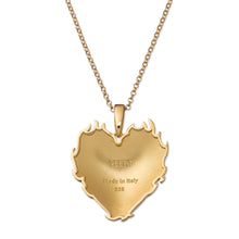 Load image into Gallery viewer, The Flame Heart Pendant Chain in Yellow Gold
