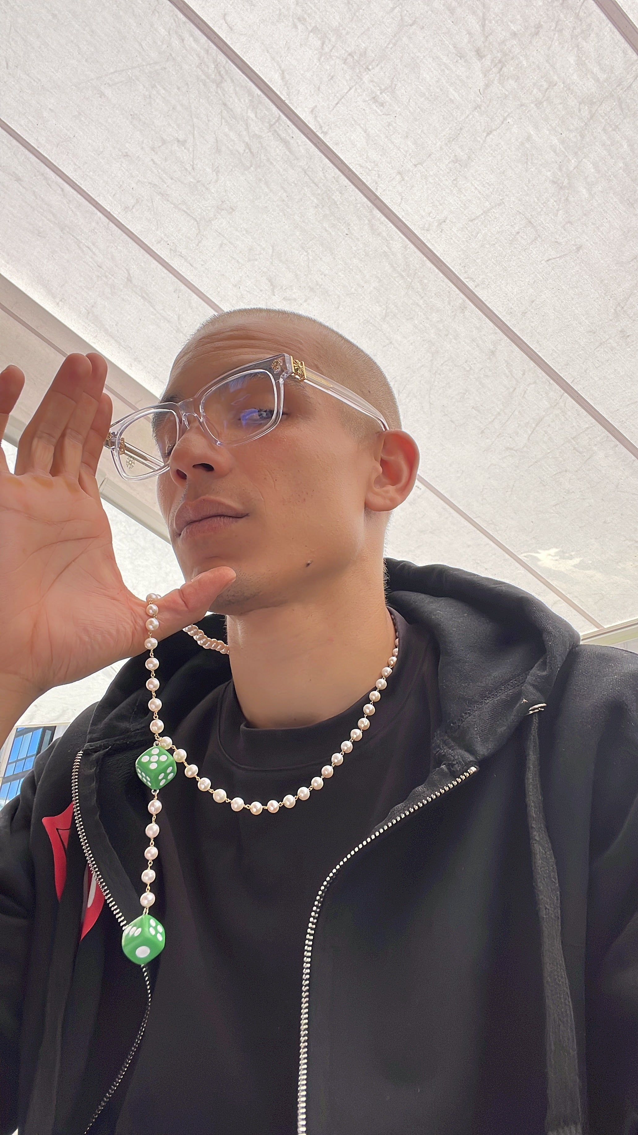 The Pearl Dice Rosary Necklace