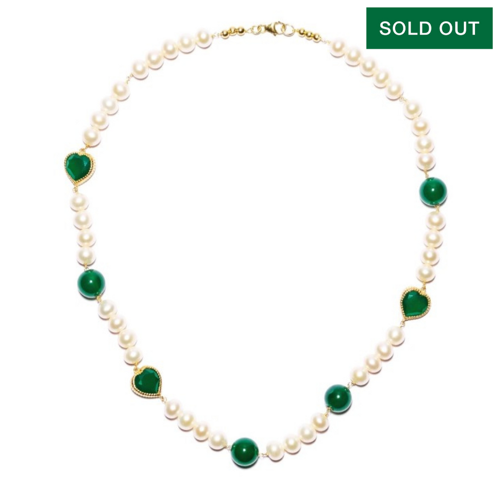 veert - Green Onyx Freshwater Pearl Necklace – VEERT veert - Green Onyx Freshwater Pearl Necklace – VEERT