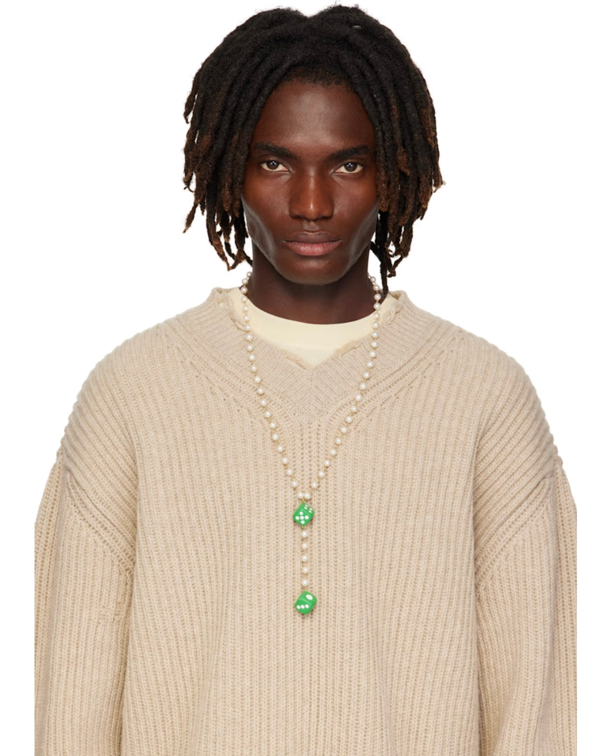 The Pearl Dice Rosary Necklace