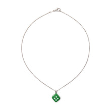 Load image into Gallery viewer, The Dice Pendant Chain in White Gold
