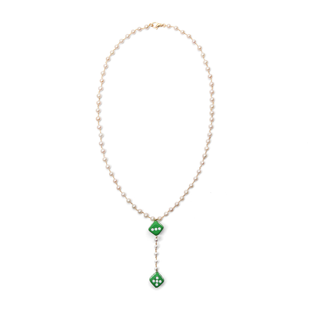 The Pearl Dice Rosary Necklace