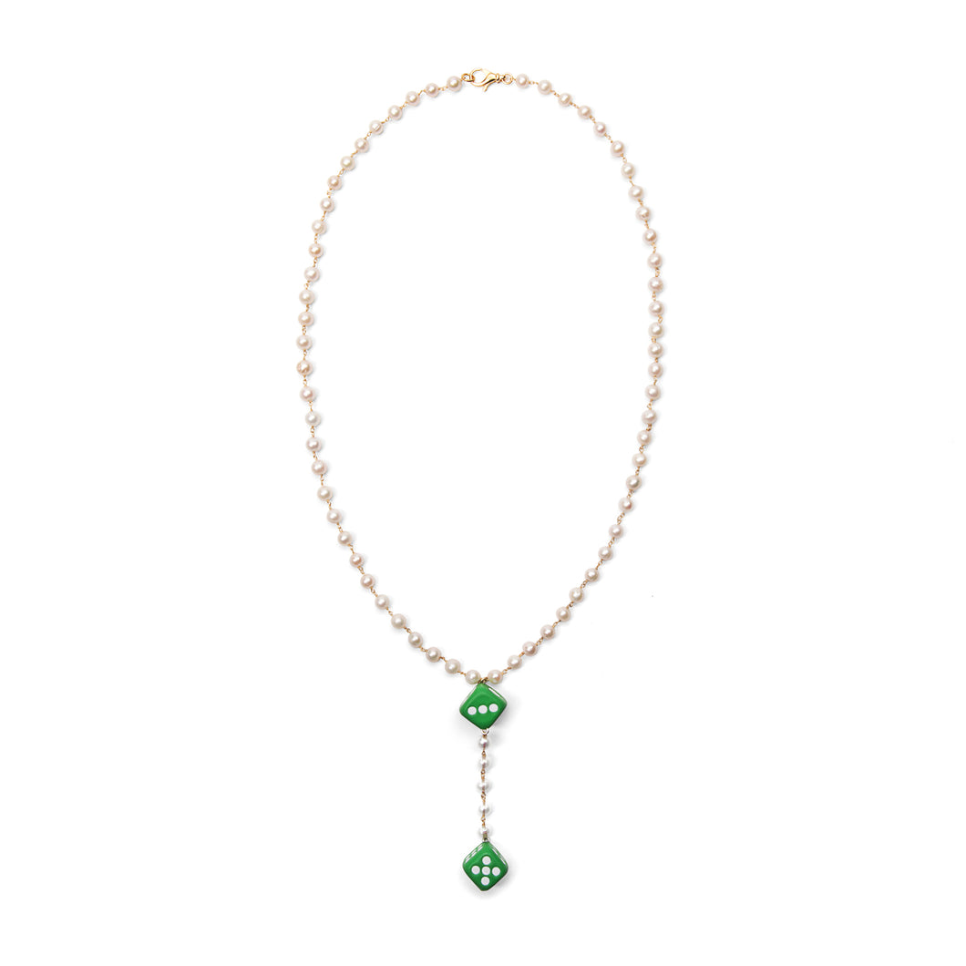 The Pearl Dice Rosary Necklace
