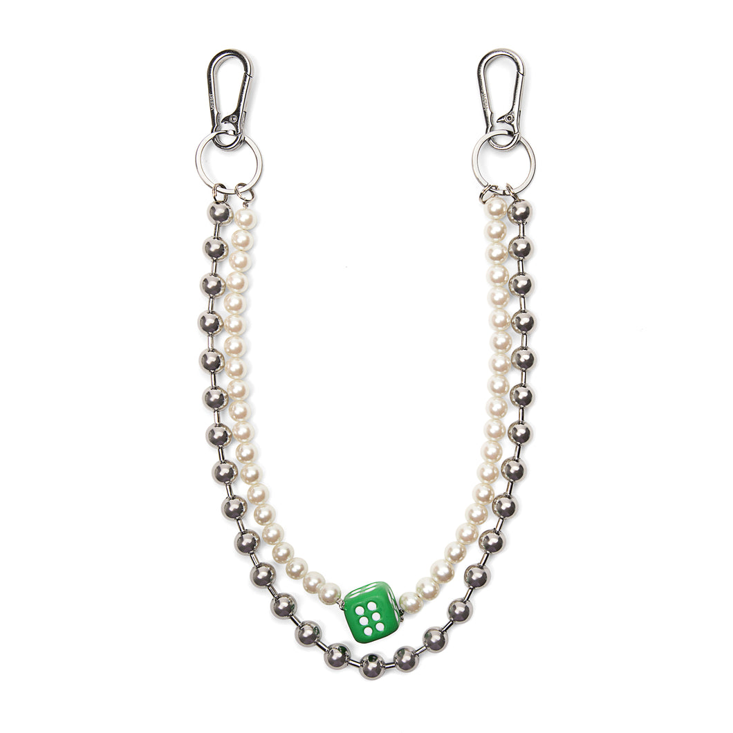 The Ball Pearl Dice Wallet Chain