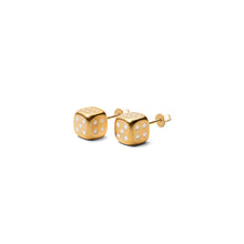 Load image into Gallery viewer, The Dice Earring Pair in Yellow Gold
