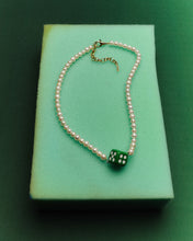 Load image into Gallery viewer, The Pearl Green Dice Necklace
