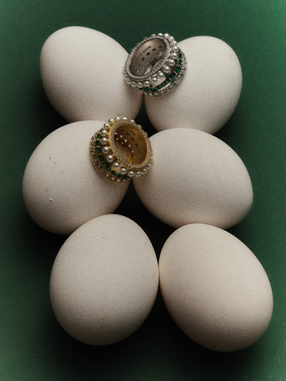 The Thick Layered Ring in White Gold