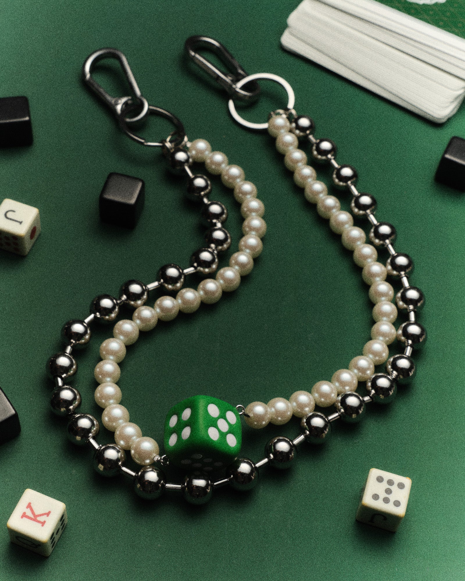 The Ball Pearl Dice Wallet Chain